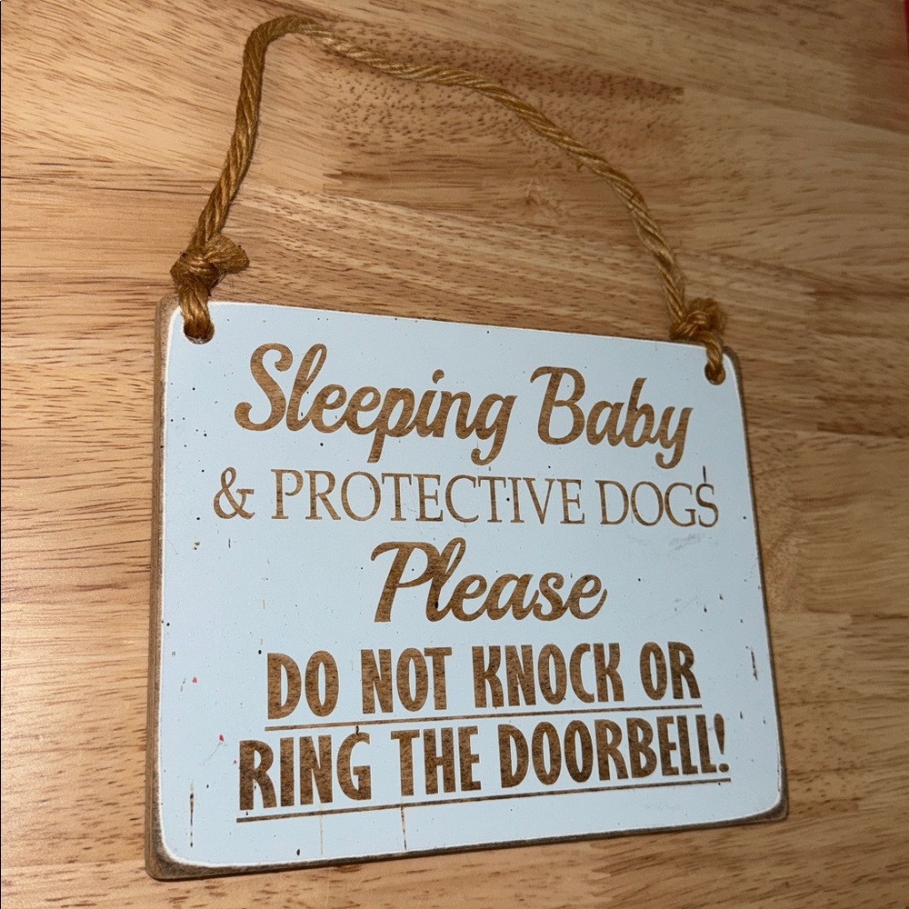 Rustic | Sleeping Baby | Hanging Sign